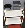 Image 1 : ROLE CART W/PLASTIC SORTER AND MORE