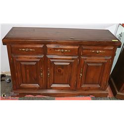 PINE SIDEBOARD WITH CONTENTS.50"X18"X33" FURNITURE