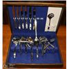Image 1 : SET OF SILVERWARE IN WOOD BOX