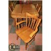Image 2 : MAPLE TABLE WITH 4 CHAIRS AND 2 LEAVES. FURNITURE
