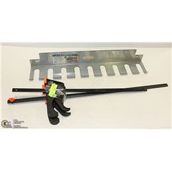 ROCKLER  PIPE CLAMP RACK & 2 CLAMPS