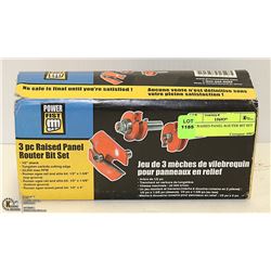 3PC RAISED PANEL ROUTER BIT SET