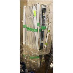 SET OF 5 WHITE BLINDS