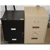 Image 1 : LOT OF 2 ASSORTED FILING CABINETS WITH KEYS