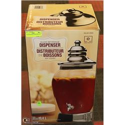 GLASS BEVERAGE DISPENSER 10.4L