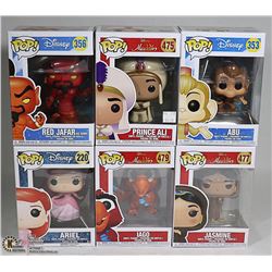 LOT OF 6 ASSORTED DISNEY FUNKO POP FIGURES