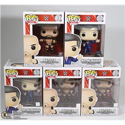 LOT OF 5 ASSORTED WWE WRESTLING FUNKO POP FIGURES