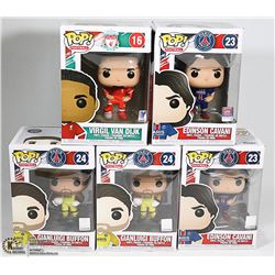 LOT OF 5 ASSORTED SOCCER FUNKO POP FIGURES
