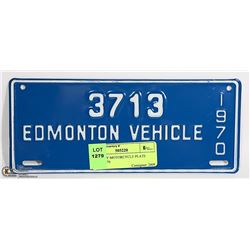 1 UTILITY MOTORCYCLE PLATE FROM 1970