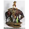 Image 1 : COWBOY ON HORSE STATUE 12" TALL