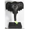 Image 1 : MOUNTED ELEPHANT HEAD 17" TALL