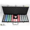 Image 1 : POKER CHIP AND CARD SET, METAL CASE