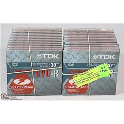 CAMCORDER DVD-R VIDEO RECORDABLE DISKS, 30 MIN