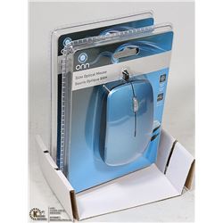 BOX OF 2 ONN SLIM OPTICAL MICE