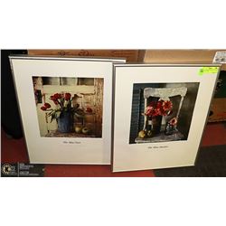 PAIR OF FRAMED PRINTS BY CRISTIN ATRIA 15" X 20"