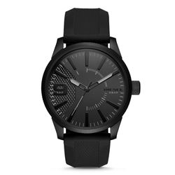 NEW DIESEL BLACK DIAL SILICONE BAND MSRP $225