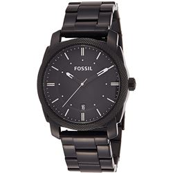 NEW FOSSIL PURE BLACK ST STEEL 42MM WATCH MSRP$209