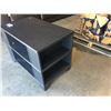 Image 2 : BLACK 2-SHELF TV STAND WITH SIDE SHELVES (31.75" X 19" X 23")