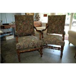 19th C. French Louis XIV St armchairs (pair) #983855