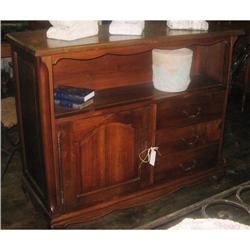 French walnut open shelf buffet #983860
