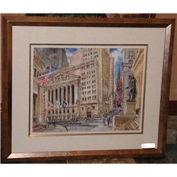 Kamil Kubik,  NY Stock Exchange, Pastel  #984237