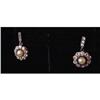 Image 1 : Pair of Edwardian Diamond and Pearl Earrings #984251