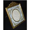 Image 1 : Antique Dore Bronze and Silk Moire Frame #984462