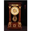 Image 1 : A French Cuba mahogany portico mantel clock  #984540