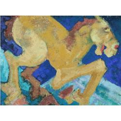 Oil on Panel, abstract ?Horse?, by: Unknown #993929