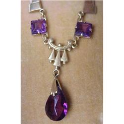 Lovely DECO Amethyst Necklace #993977
