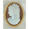 Image 1 : Natural Shell Signed Portrait Cameo #994047