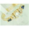 Image 1 :  Ladies Designer Diamond Sapphire Ring 14k Gold #994089
