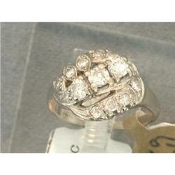 Retro 1.25cts Old Mine Cut Diamonds 14k Ring #994109