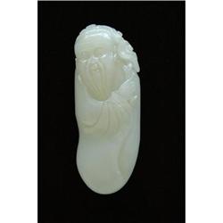 Fine Carved  White Jade  Old Genius #994115