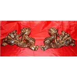 CHINESE BLACK  JADE CHIMERAS OF MING DYNASTY  #994149