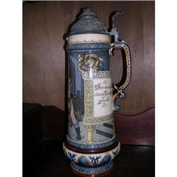 Mettlach Stein Drinkers--Lidded--1901 #994194