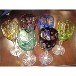 6 Tall Colored Crystal Cut to Clear #994203