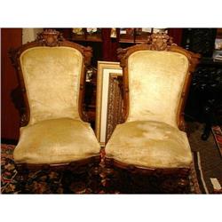 A Pair of Wonderfully Carved Antique Walnut #994212