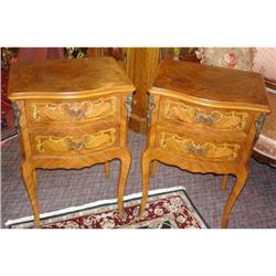 Exquisite Pair of French Inlaid Occasional #994216
