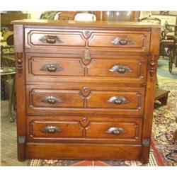 Gorgeous Antique Mahogany 4 Drawer Dresser #994222