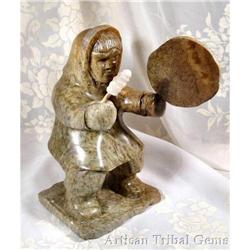 DRUMMER Soapstone Carving FREE SHIPPING #994253