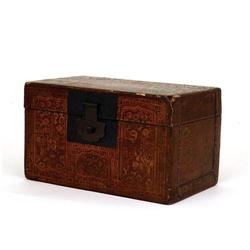Old Chinese Export Lacquer Tea Caddy Box #994304