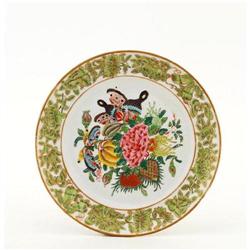19C Chinese Famille Rose FitzHugh Borde Plate #994348