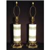 Image 1 :  glass and  brass columns lamps  #994468