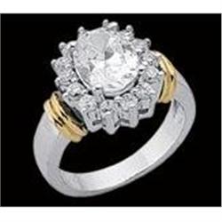 DIAMOND ENGAGEMENT RING platinum oval 1.28 ct #994596