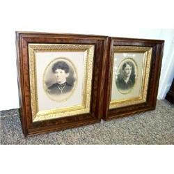 Pair Charcoal and pencil portraits #994627