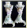 Image 1 : 19C GERMAN PORCELAIN CHERUB ANGEL CANDLESTICKS #994723