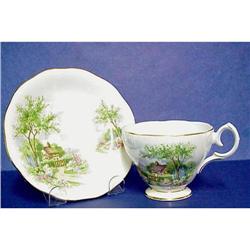 Queen Anne Cup & Saucer - TUDOR COTTAGE #1000530