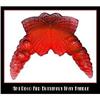 Image 1 : 2 CZECH DECO VANITY TRAY RED BUTTERFLY HANDLES #1000702