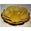 Image 1 : ART DECO CUT AMBER GLASS BOWL CG-78  #1000738